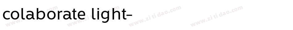 colaborate light字体转换